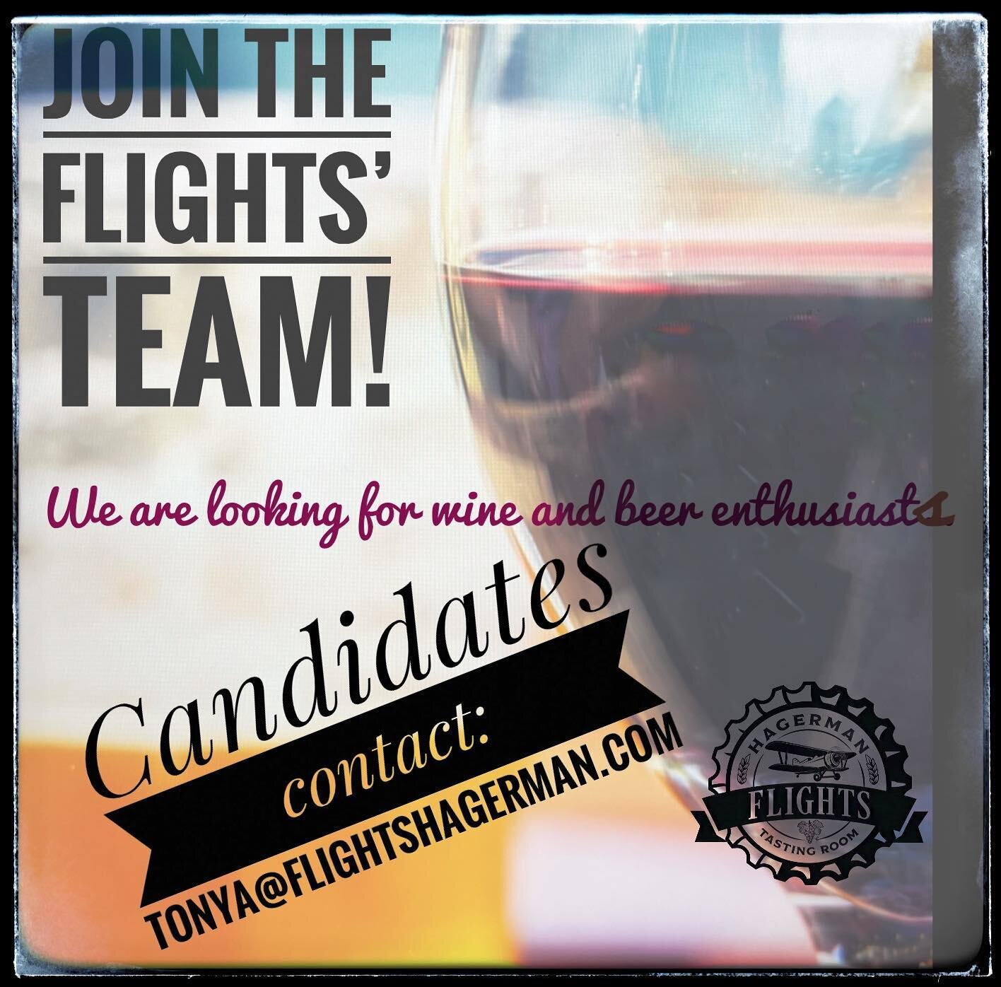 Do you like people and want to work in a fun and rewarding environment?
Check out the Flights&rsquo; experience. 
Very competitive pay! 
Looking for part time crew members to join the Flights&rsquo; team.